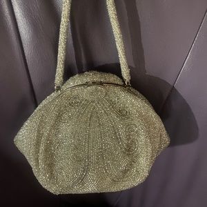 Walborg Silver hand beaded bag